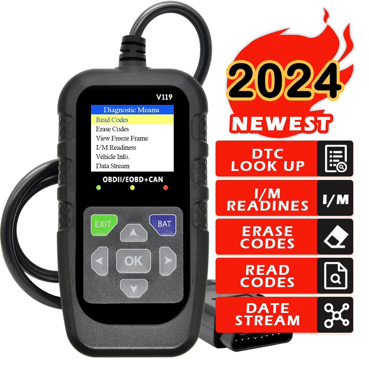 OBD2 Scanner Diagnostic Tool | Engine Code Reader & Voltage Tester Peaceful Pleasures Health and Wellness
