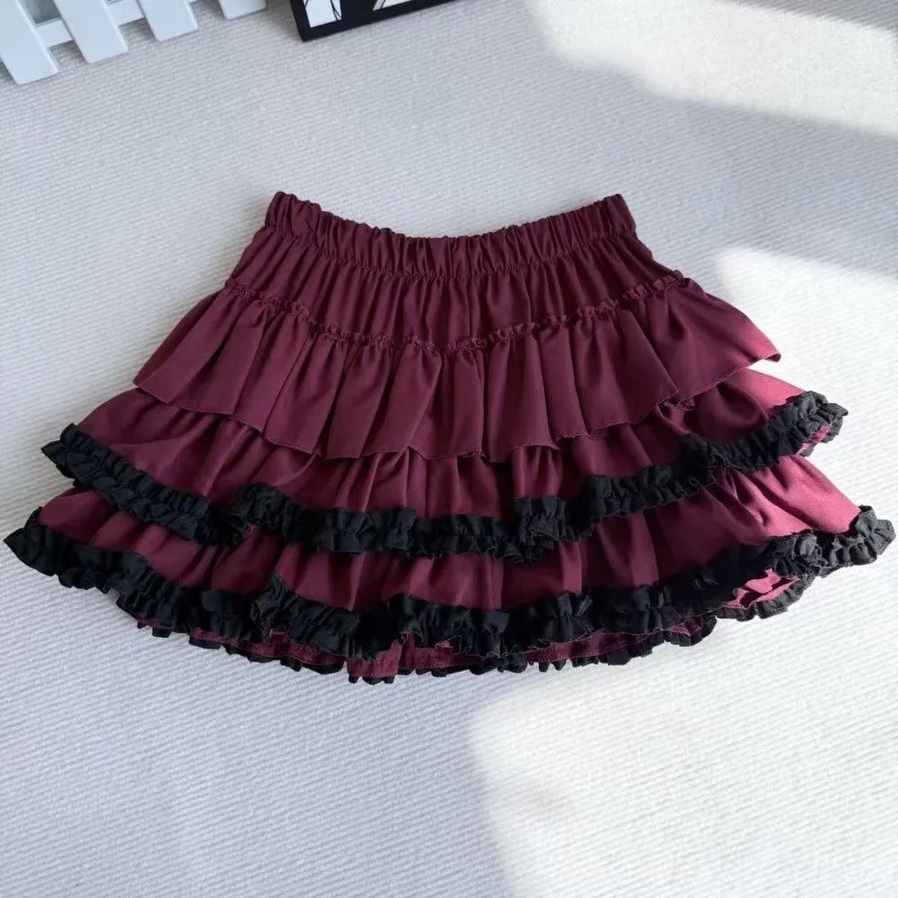 High Waist Pleated Bubble Skirt – Puffy A-Line Mini Skirt