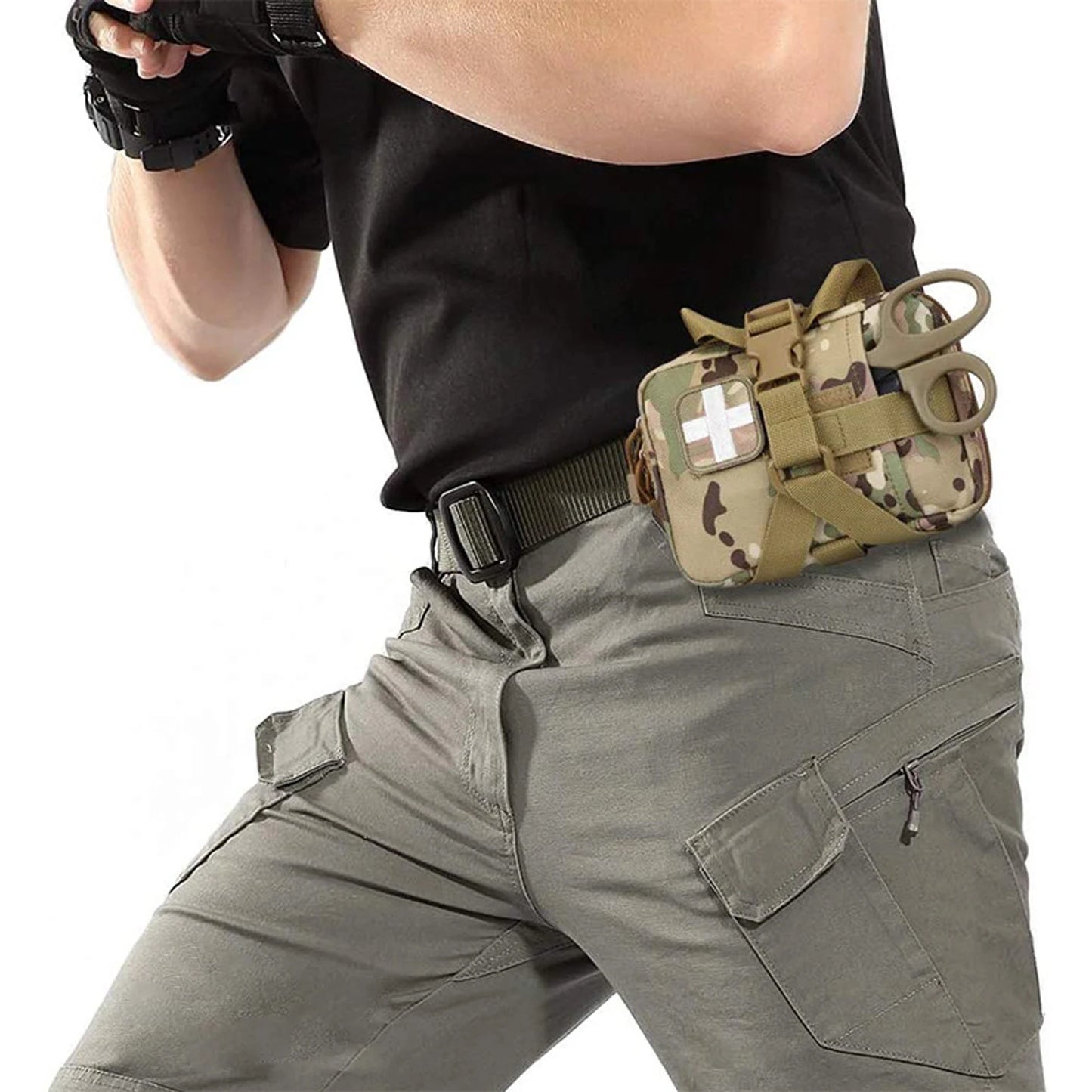 IFAK Trauma Kit First Aid Medical Pouch Emergency Tourniquet Chest Seal Survival Gear Equipment with Molle Car Travel Hiking Peaceful Pleasures Health and Wellness