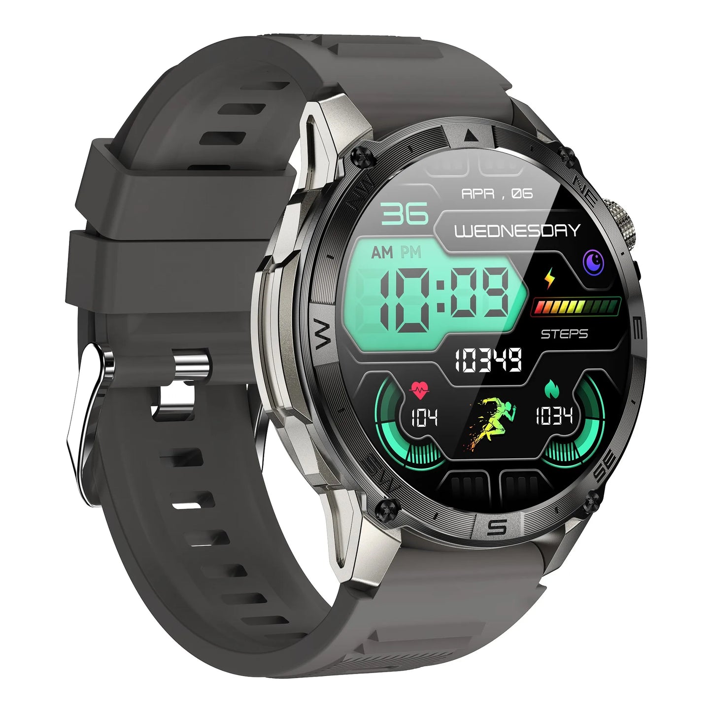 MINGCC HK08 AMOLED Smart Watch – GPS, Bluetooth Call, Waterproof