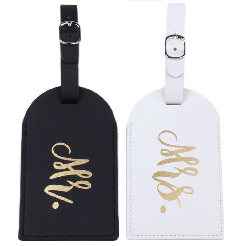 Mr & Mrs Leather Luggage Tags | Wedding & Honeymoon Gift