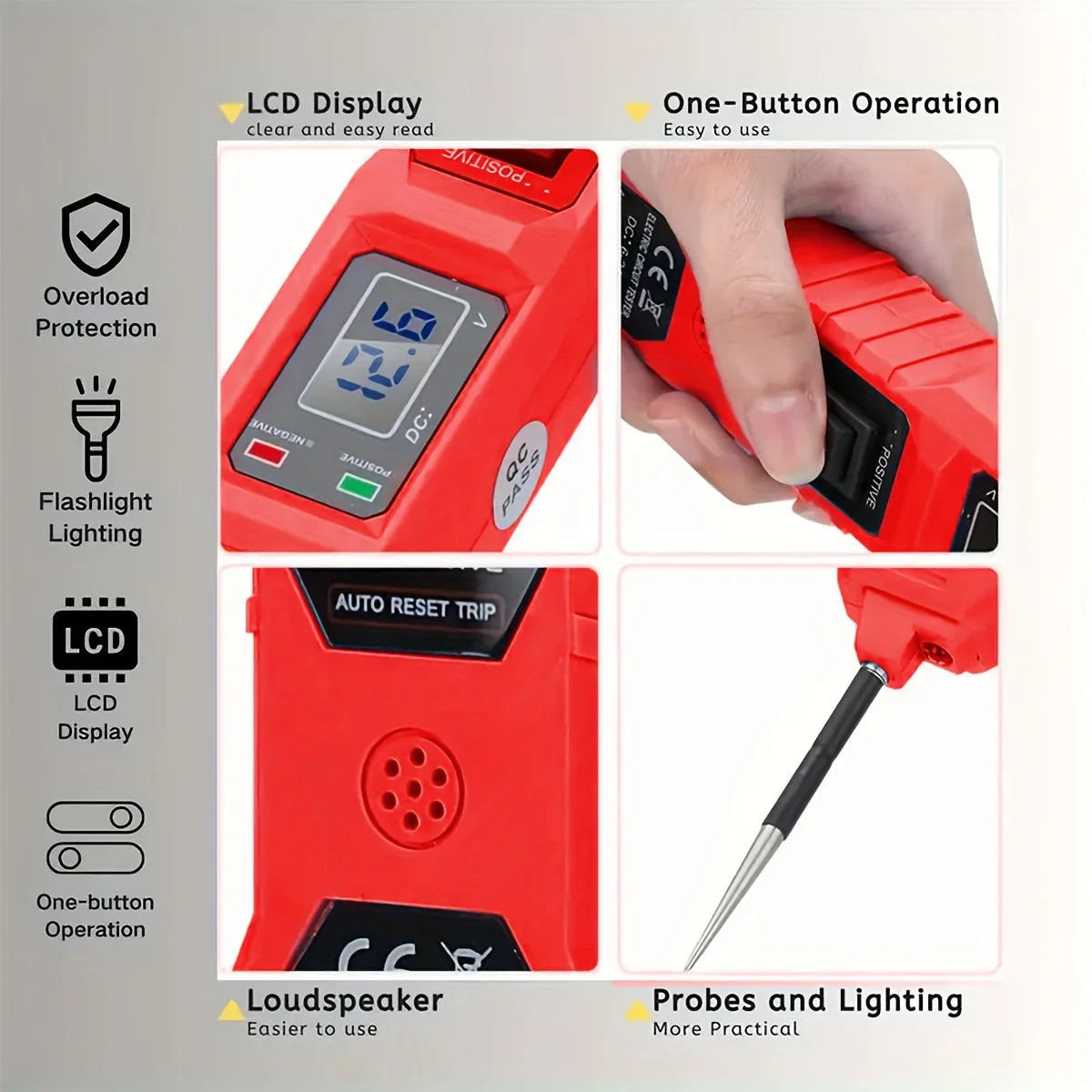 A circuit tester, car circuit tester with voltage display LED light, and a car power circuit probe kit. Peaceful Pleasures Health and Wellness