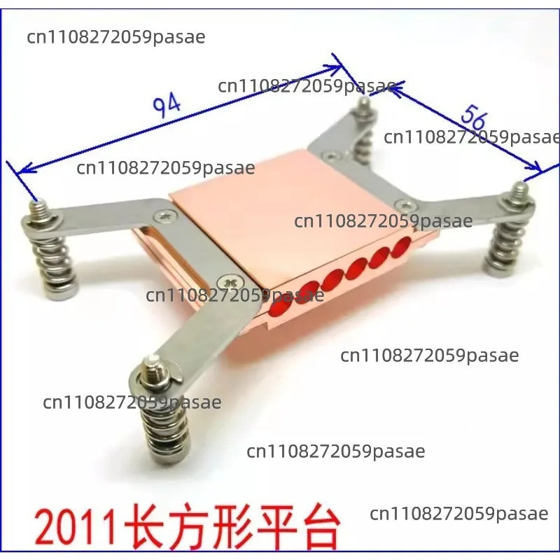 6-Hole Copper Heat Pipe Splint Platen Block | 6mm Pipes