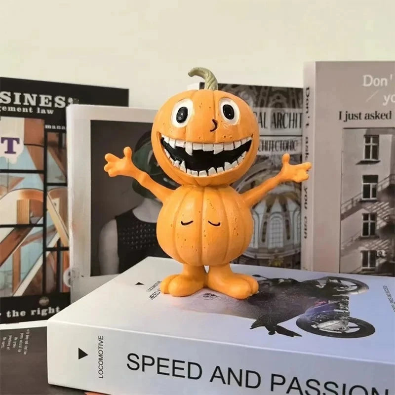 Halloween Resin Pumpkin Statue – Garden & Tabletop Decor