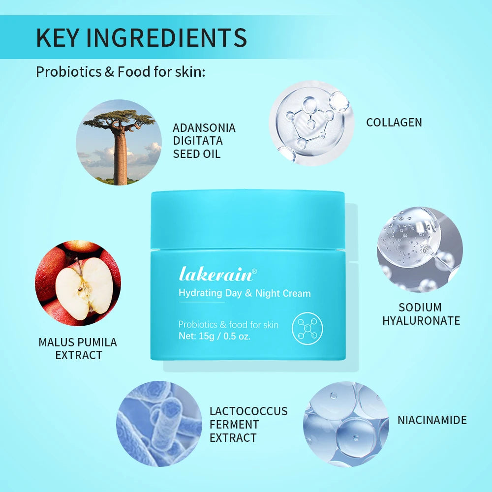 Probiotics Hydrating Cream Long-lasting Moisture Solve Dry Dull Skin Reduce Fine Lines Improve Skin Elasticity Skin Care Product Peaceful Pleasures Health and Wellness