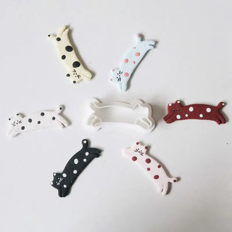 Cat Shape Polymer Clay Cutter Mold | DIY Earring & Craft Tool