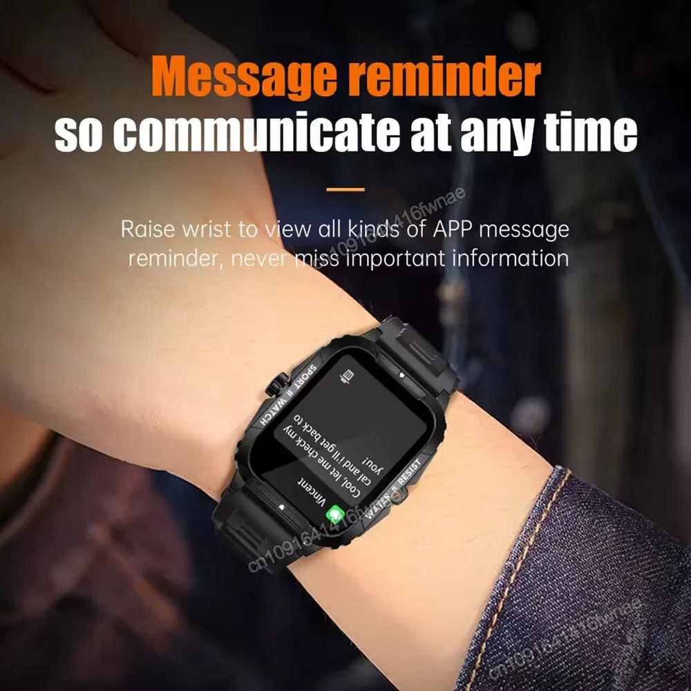 2025 Sport Smart Watch For Men 1.96'' Screen Blood Oxygen Bluetooth Call Watch 100+Sport Waterproof Smartwatch Man Reloj Hombre Peaceful Pleasures Health and Wellness