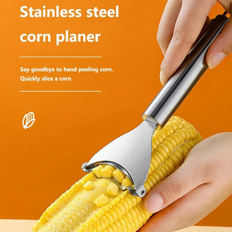 Stainless Steel Corn Stripper & Peeler – Ergonomic Corn Kernel Remover Tool