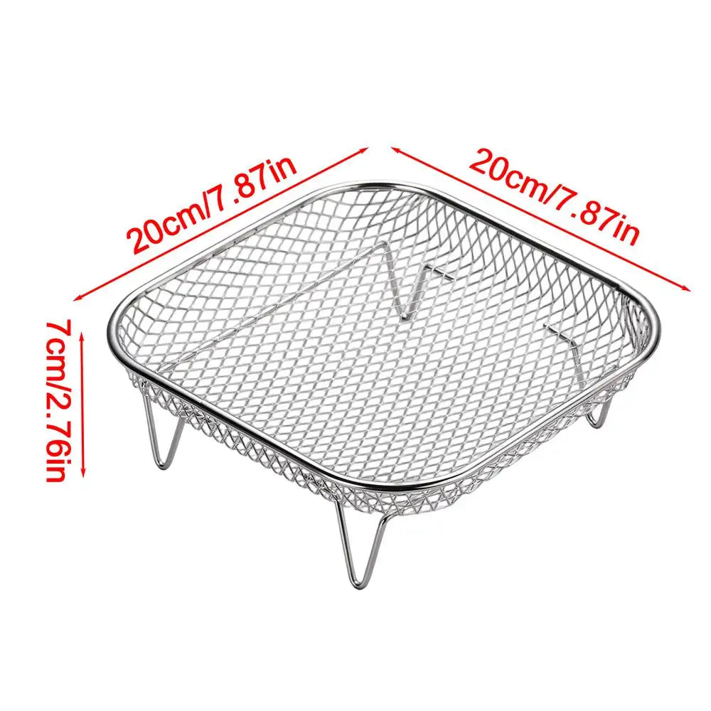 Stainless Steel Stackable Air Fryer Rack & Dehydrator Basket