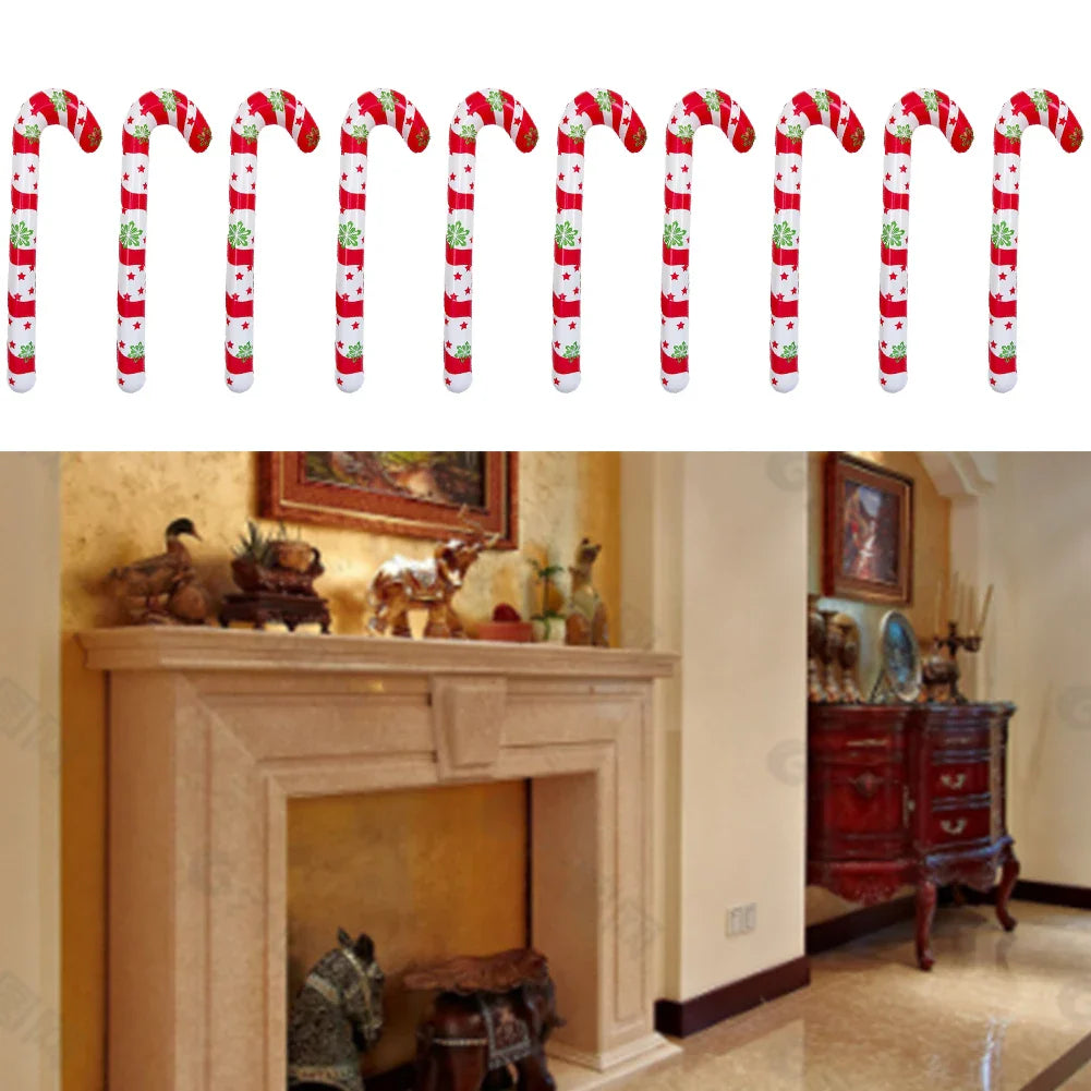 Inflatable Christmas Candy Canes Set of 10 – 88cm Outdoor Decor