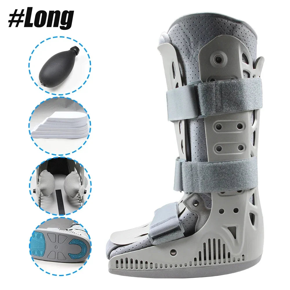 Inflatable Walking Boot,Air Cam Walker Fracture Boot Orthopaedic Boot for Sprained,Air Walker Brace for Broken Foot Achilles Peaceful Pleasures Health and Wellness Long-1PCS S