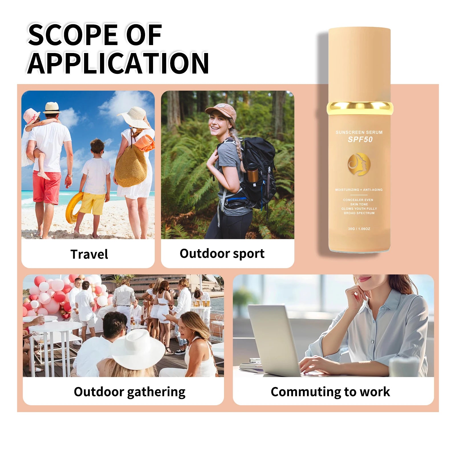 Sunscreen liquid foundation 30g, waterproof, sweat proof, goodbye to dry pickup powder, concealer, even skin color Peaceful Pleasures Health and Wellness