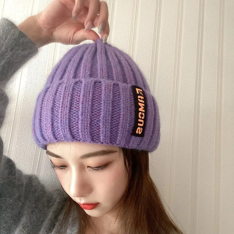 Women's Knitted Beanie for Winter - Soft & Warm, Candy-Colored Cuffed Slouchy Hat for Outdoor Sports, Skiing, Skating, Cycling Peaceful Pleasures Health and Wellness