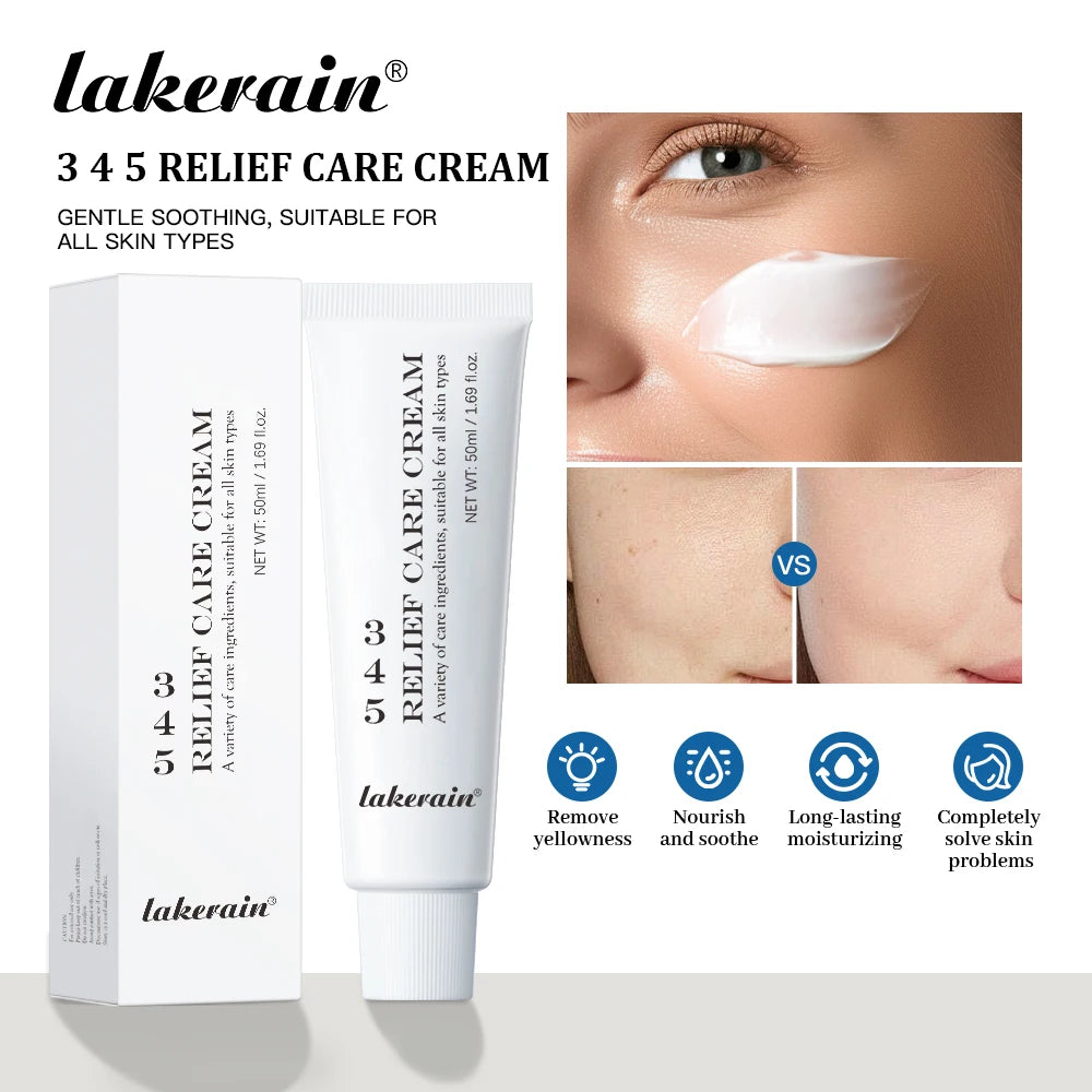 3 4 5 Relief Cream Address Blemishes Nourish The Skin And Provide Soothing Care Face Lifting Beauty Moisturizer Korean Cosmetics Peaceful Pleasures Health and Wellness