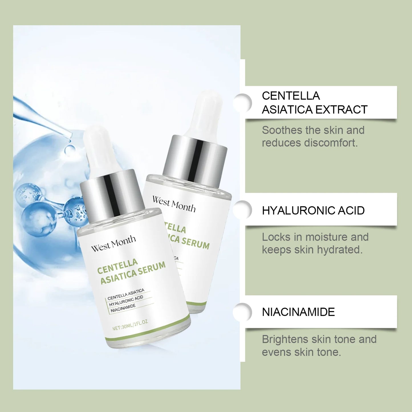 Centella Asiatica Serum – Soothing, Brightening & Hydrating