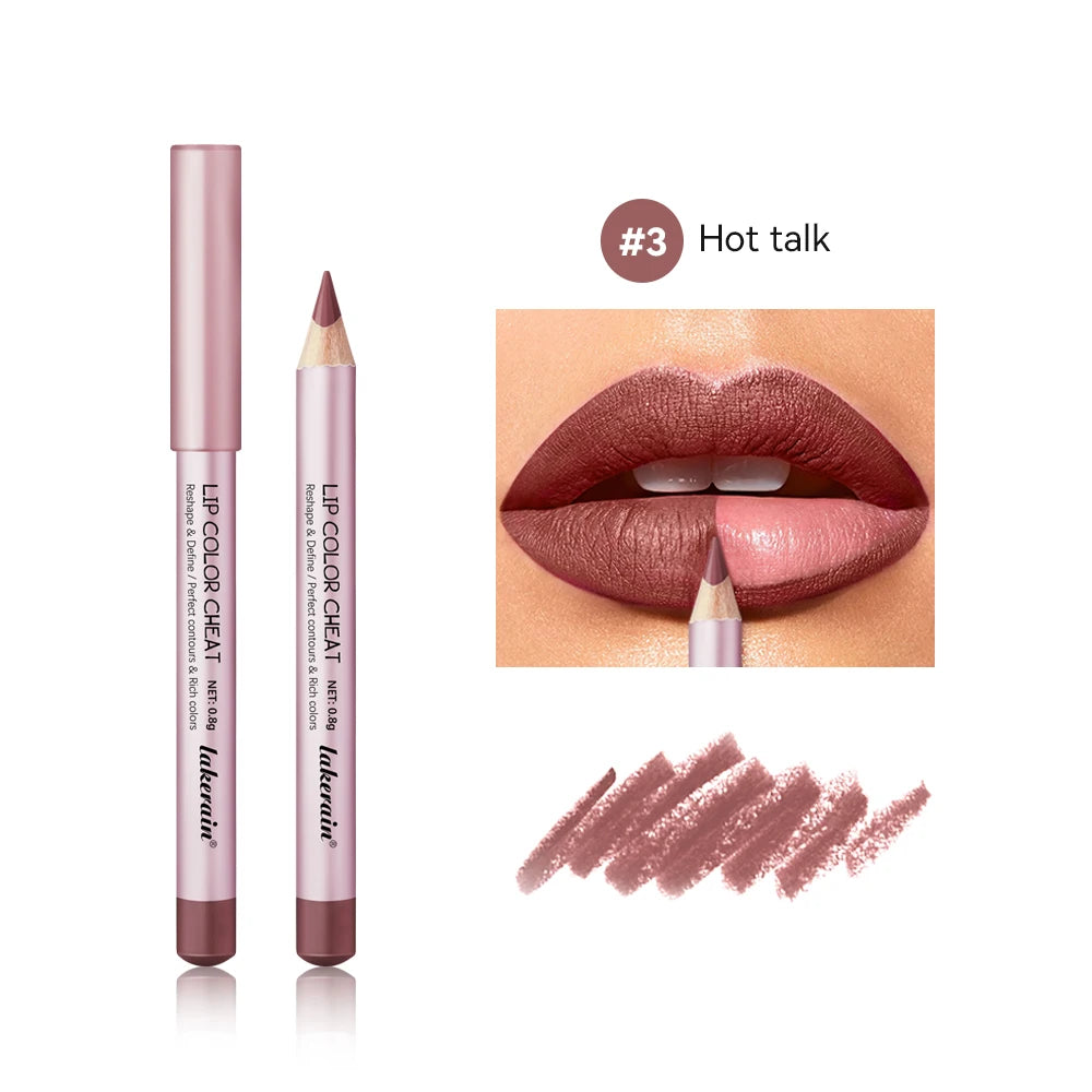 Long-Lasting Waterproof Lip Liner Lip Pencil Color Cheat Precise Shaping Moisturizing Smooth Create Sexy Lip Shape Cosmetics Peaceful Pleasures Health and Wellness 3hot talk