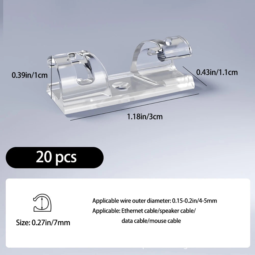 Wire Organizer Acrylic Adhesive Fixing Buckle Nail Traceless Clip