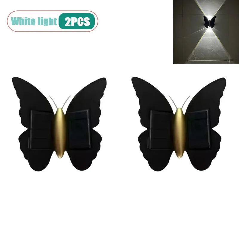 Butterfly Solar Wall Light – Motion Sensor & IP65 Waterproof