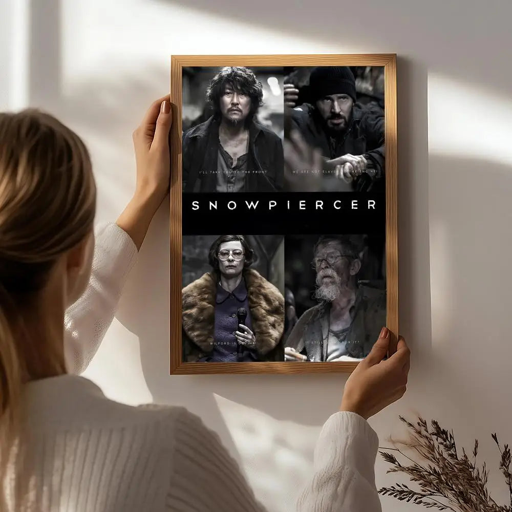 Snowpiercer Movie Poster HD Self-Adhesive Waterproof Wall Art Movie Wall Poster Peaceful Pleasures Health and Wellness White8 30X40cmNoframe