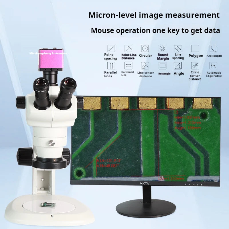 High Definition Three Eye Electron Microscope Ccd Industrial Camera Video Stereo Microscope Peaceful Pleasures Health and Wellness