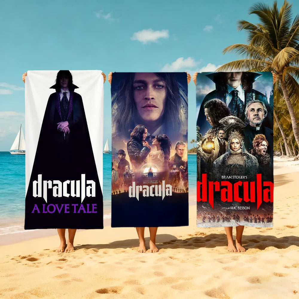 Dracula Horror Movie Quick-Dry Beach Towel | Pool & Travel Gift Quick-Dry Beach Towel Peaceful Pleasures Health and Wellness
