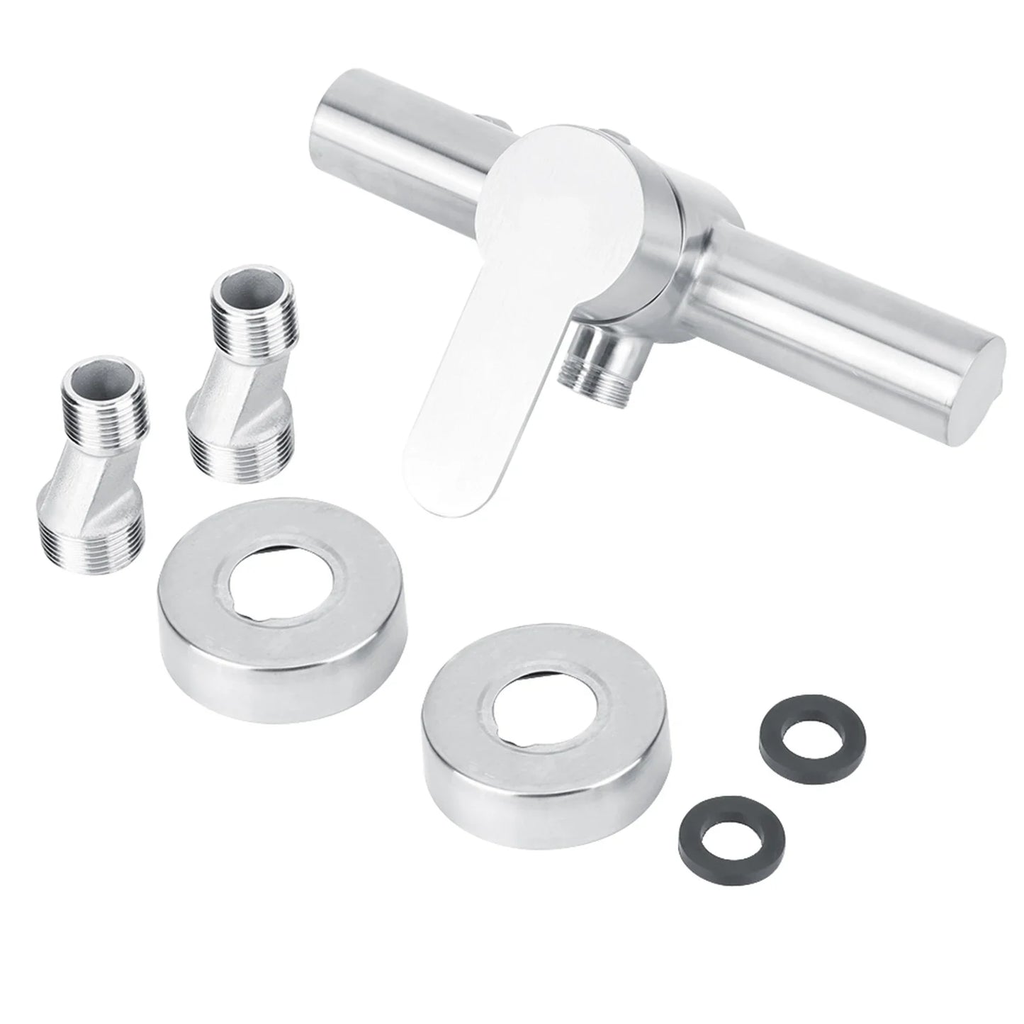 Wall-mounted Shower Faucet Stainless Steel Single Handle Tap Bathroom