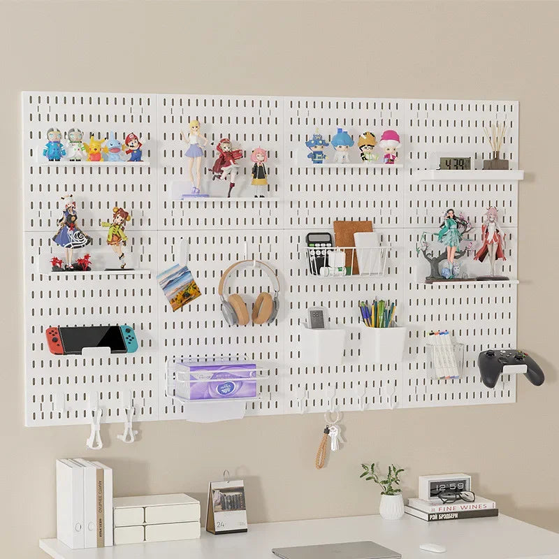 Home Pegboard Wall Hole Board Panels Decor Organizer Holder Mounting Display DIY Tool Storage Rack Bathroom Kitchen Hang Board Peaceful Pleasures Health and Wellness