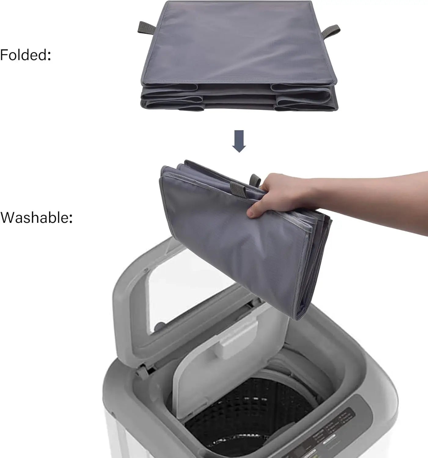Foldable Hanging Closet Organizer 3 Shelves 2-Pack – Gray Peaceful Pleasures Health and Wellness