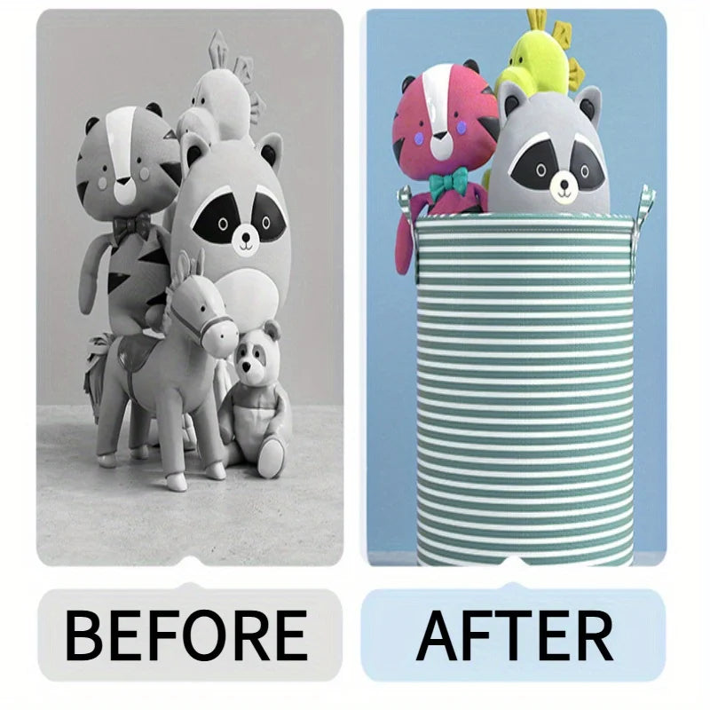 Large Collapsible Laundry Basket with Handles | Tall Round Hamper Laundry Hamper Basket Peaceful Pleasures Health and Wellness