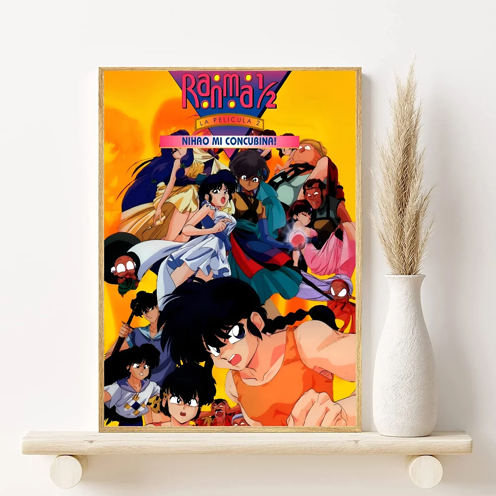 Ranma ½ Anime Poster HD Waterproof PVC Wall Art Decor Anime Wall Poster Peaceful Pleasures Health and Wellness