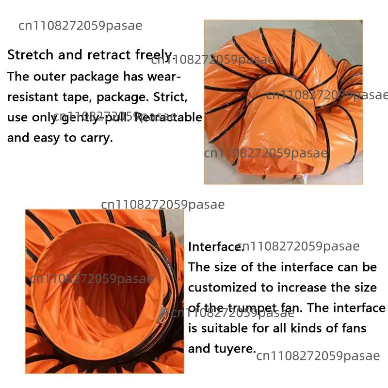 Telescopic PVC Canvas Exhaust Duct Hose – High-Temp Ventilation
