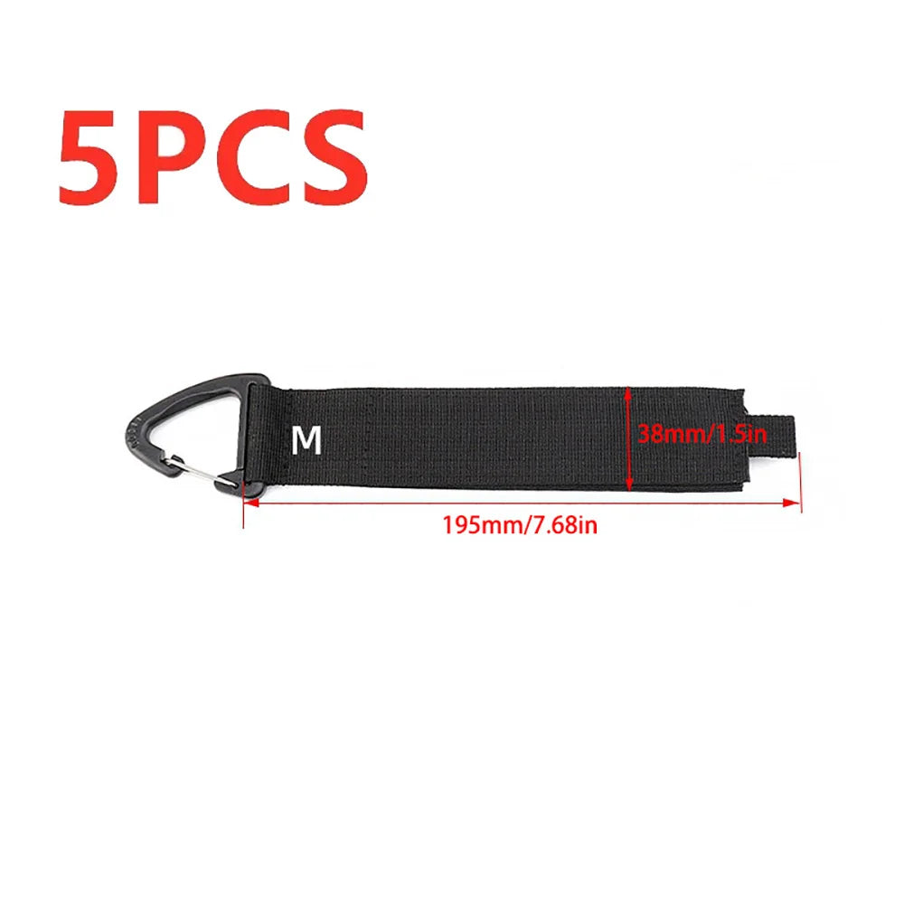 Heavy Duty Nylon Cord Storage Straps with Carabiner S/M/L