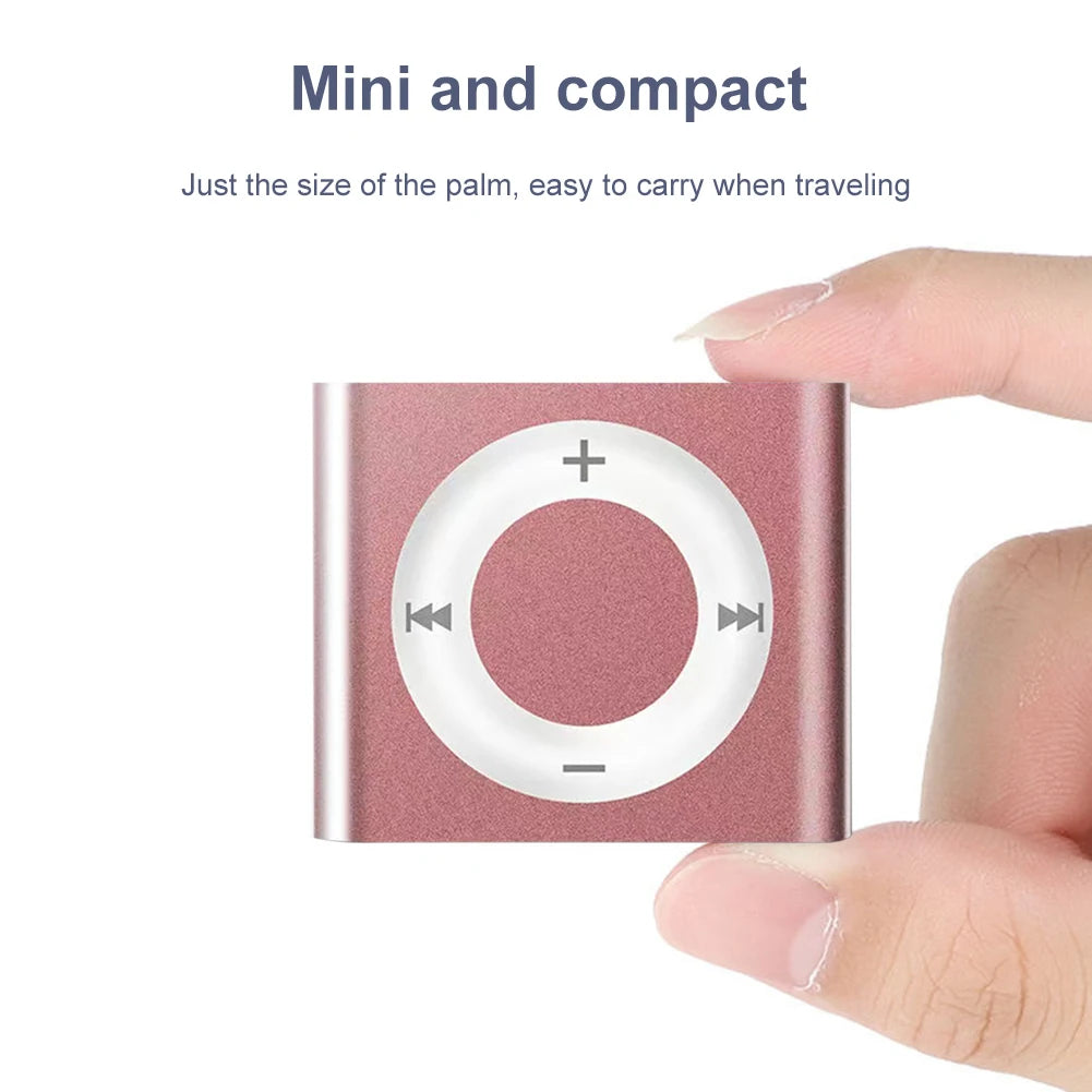 Mini Audio Player Build in Speaker Clip-on Sports Music Player Rechargeable 180mAh with Headphone Support TF Card for Boys Girls Peaceful Pleasures Health and Wellness