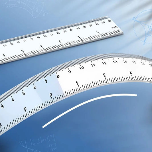 Stationery 15cm 20cm 30cm 40cm Straight Ruler Plastic Transparent Measuring Ruler Multifunction Drawing Ruler School Peaceful Pleasures Health and Wellness