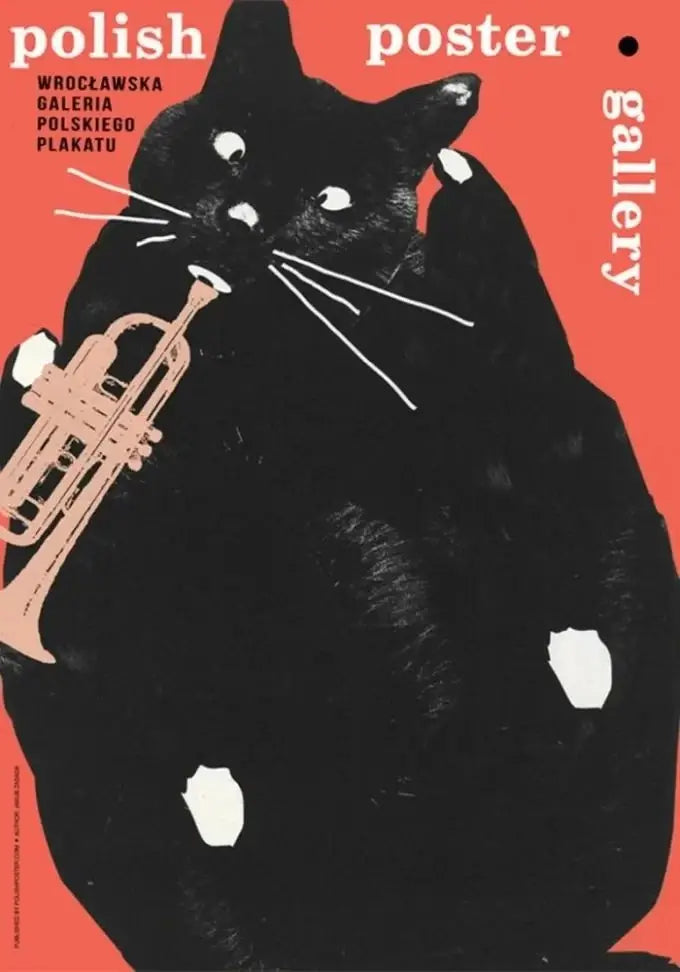 Original Polish Funny Abstract Animal Retro Poster Canvas Printing World Cat Day Dog Storks Wall Art Club Room Home Bar Decor Peaceful Pleasures Health and Wellness