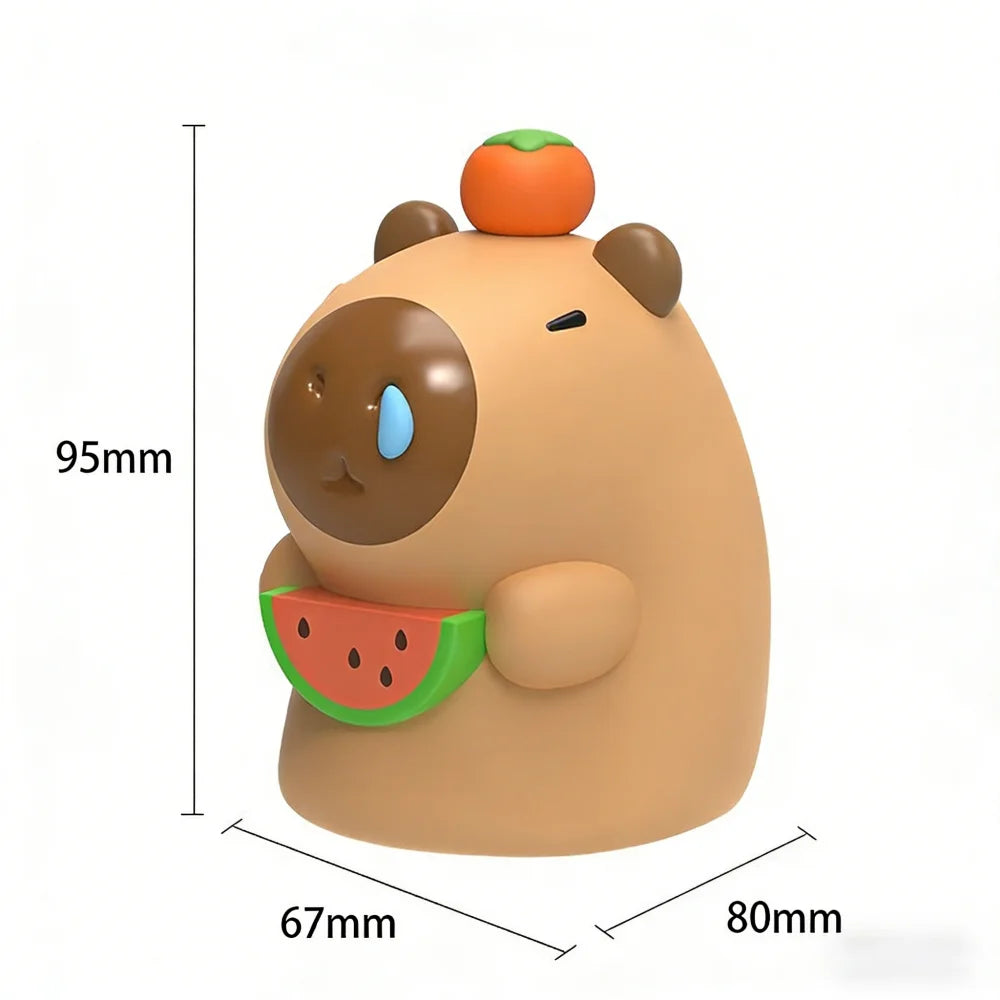 Cute Pear Night Light 7-Color Dimmable Touch-Controlled Night Light Silicone Stress Reducing Pat Duck Lamp USB Rechargeable Peaceful Pleasures Health and Wellness