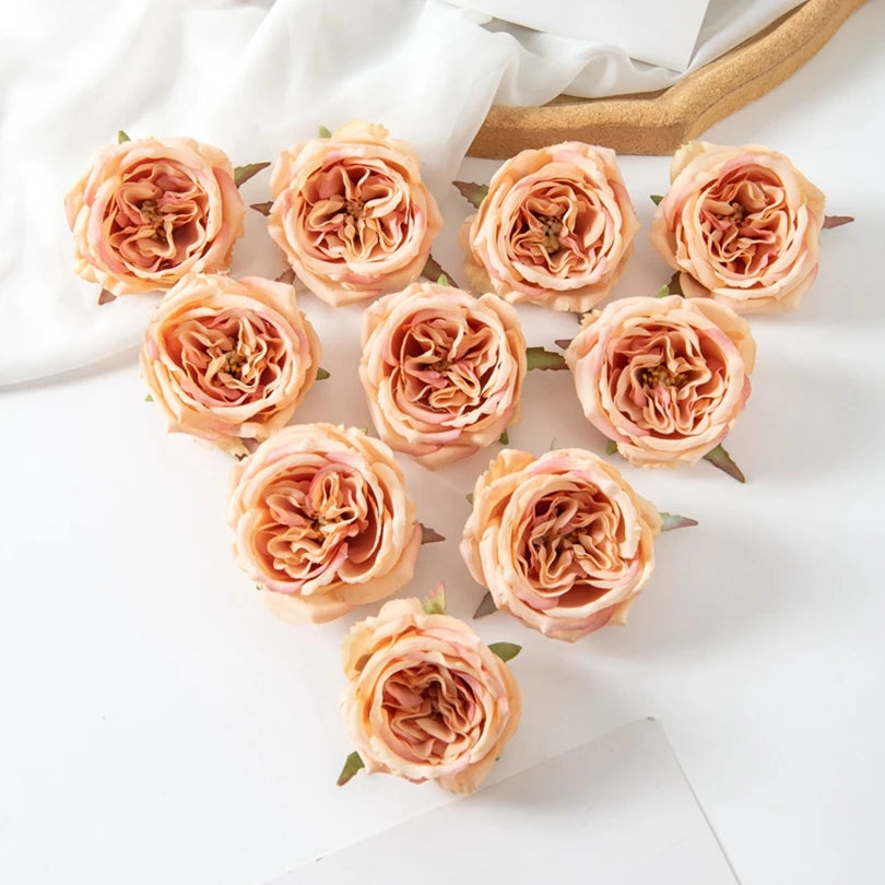 Artificial Silk Peony Flower Heads 25/50PCS | Wedding & Decor