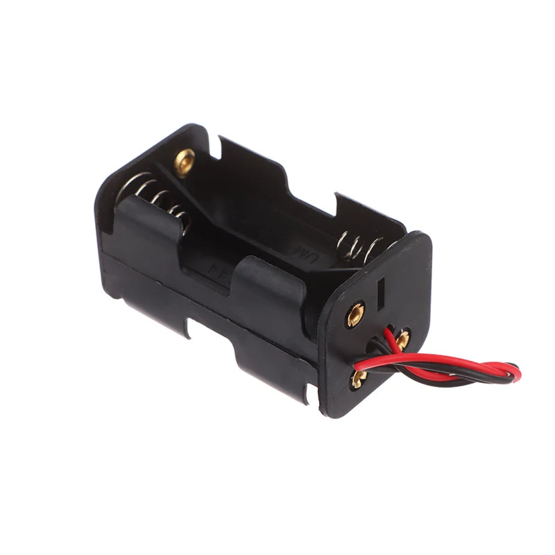 High Quality AA Battery Holder 6V For 4*AA Batteries Black Plastic Storage Box AA Battery Case Dual Layers With Wire Lead Peaceful Pleasures Health and Wellness
