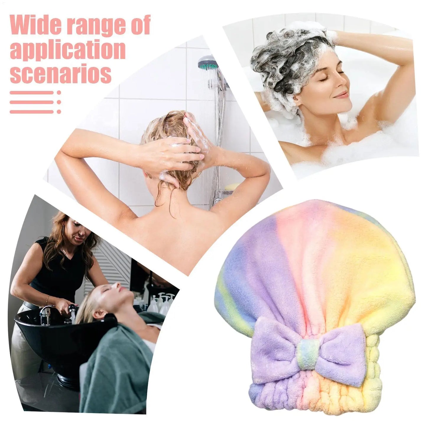 Microfiber Hair Towel Wrap with Bow-Knot | Turban for Curly Hair