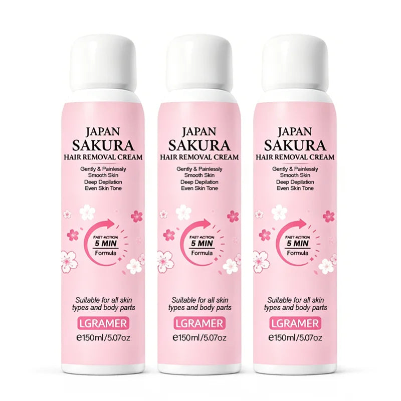 LGRAMER Sakura Hair Removal Cream Women – 150ml Painless