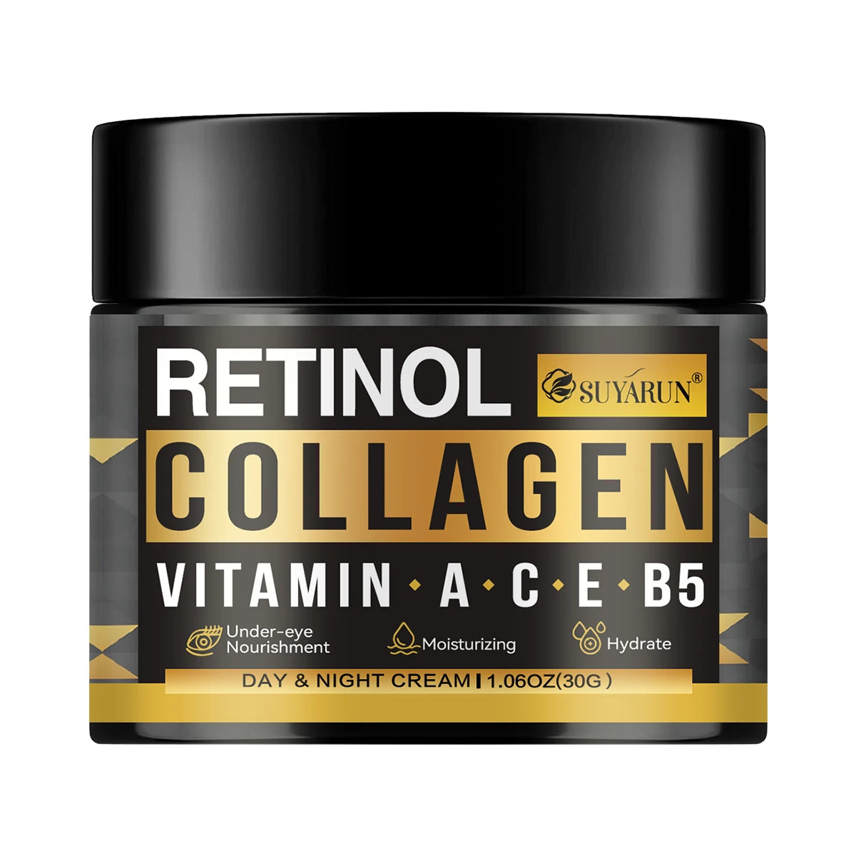 SUYARUN Retinol Moisturizing Cream, Rich in aloe vera leaf and tocopherol raw materials, universal skin care for men. Peaceful Pleasures Health and Wellness 30g