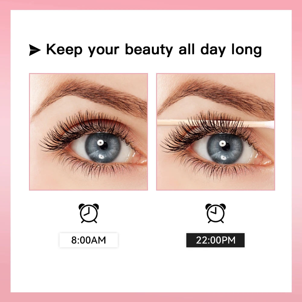 Lakerain Mascara Eyelashes Lengthening Waterproof Long Lasting Silky Black Eyelash Extension Make Up Beauty Eye Korean Cosmetic Peaceful Pleasures Health and Wellness