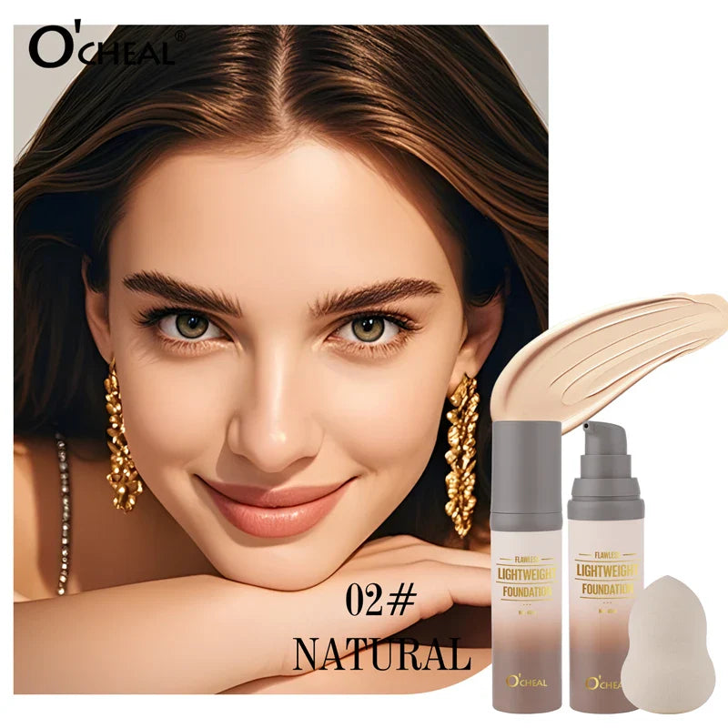 O'CHEAL Flawless Lightweight Foundation | Oil Control & Waterproof