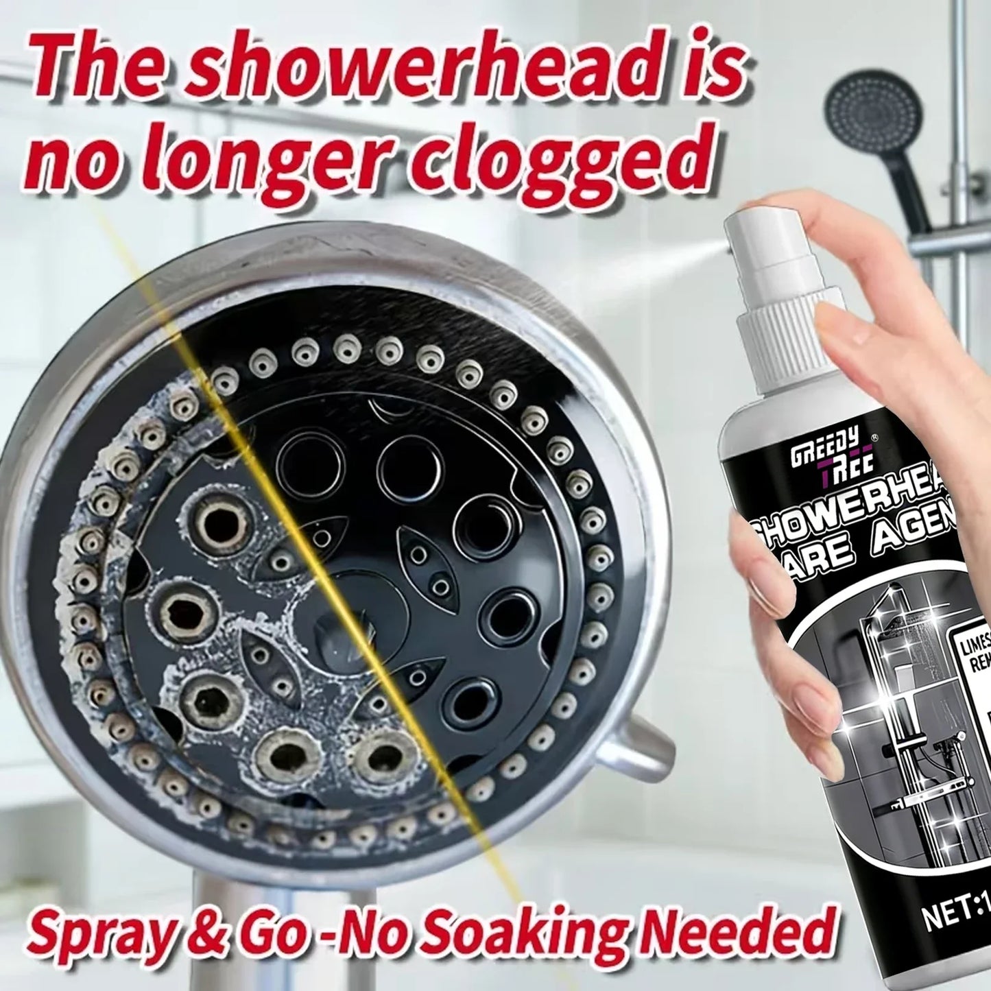100ml Shower Head Cleaner & Limescale Remover | Restores Flow