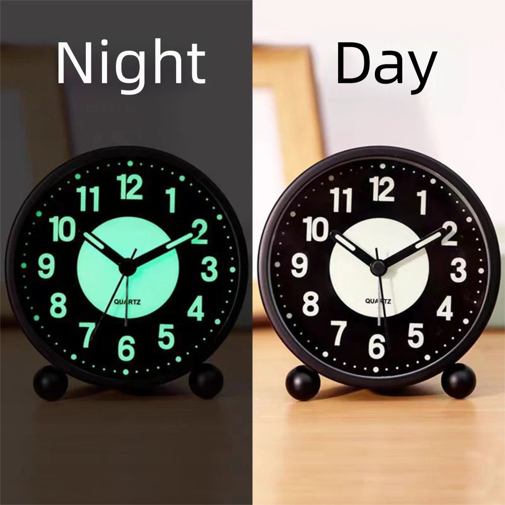 Retro Desk Clock,Glow-in-the-Dark Battery Operated Alarm Clock,Multifunctional Table Clock Battery Powered-No Cords For Kitchen, Peaceful Pleasures Health and Wellness