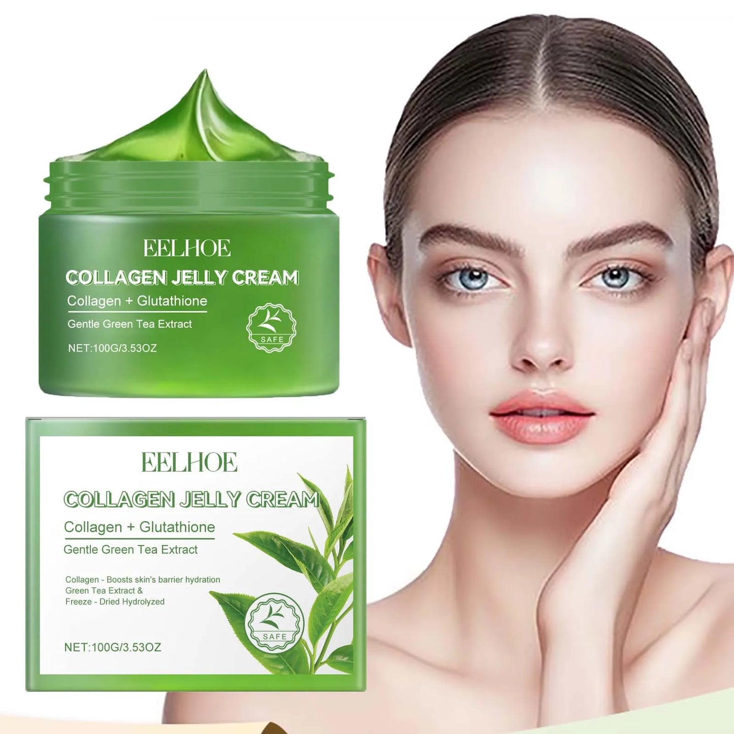 Green Tea Collagen Jelly Cream – Pore Minimizer & Moisturizer