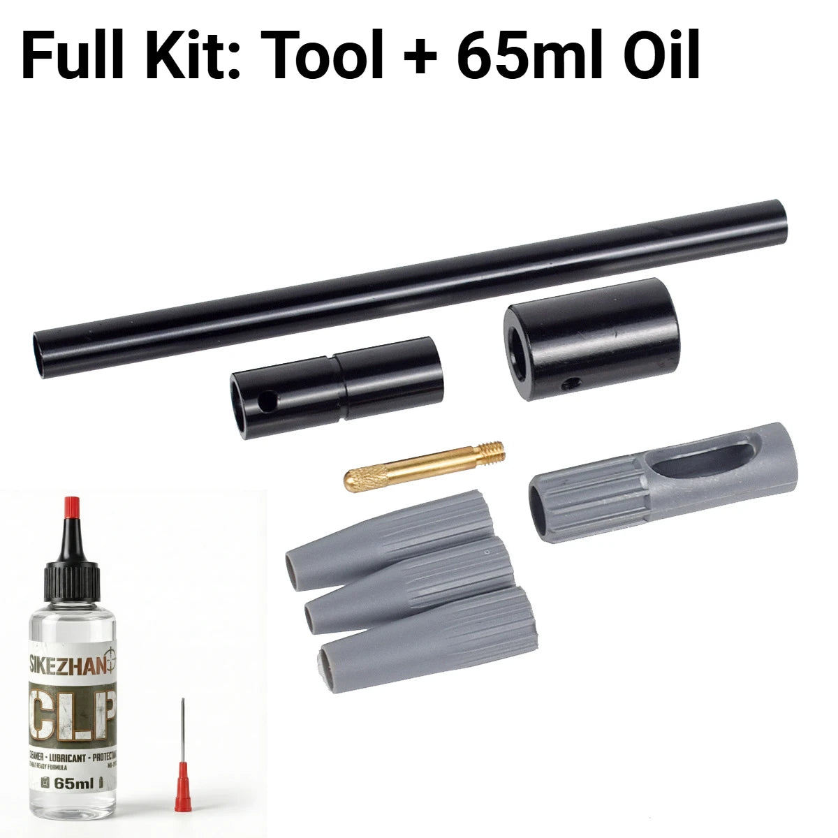 Tactical Gun Bore Guide & CLP Oil Kit. Universal .17 .22 .30 Cal Rifle Cleaning Maintenance. AR15 Hunting Bore Protector Set Peaceful Pleasures Health and Wellness Full Kit