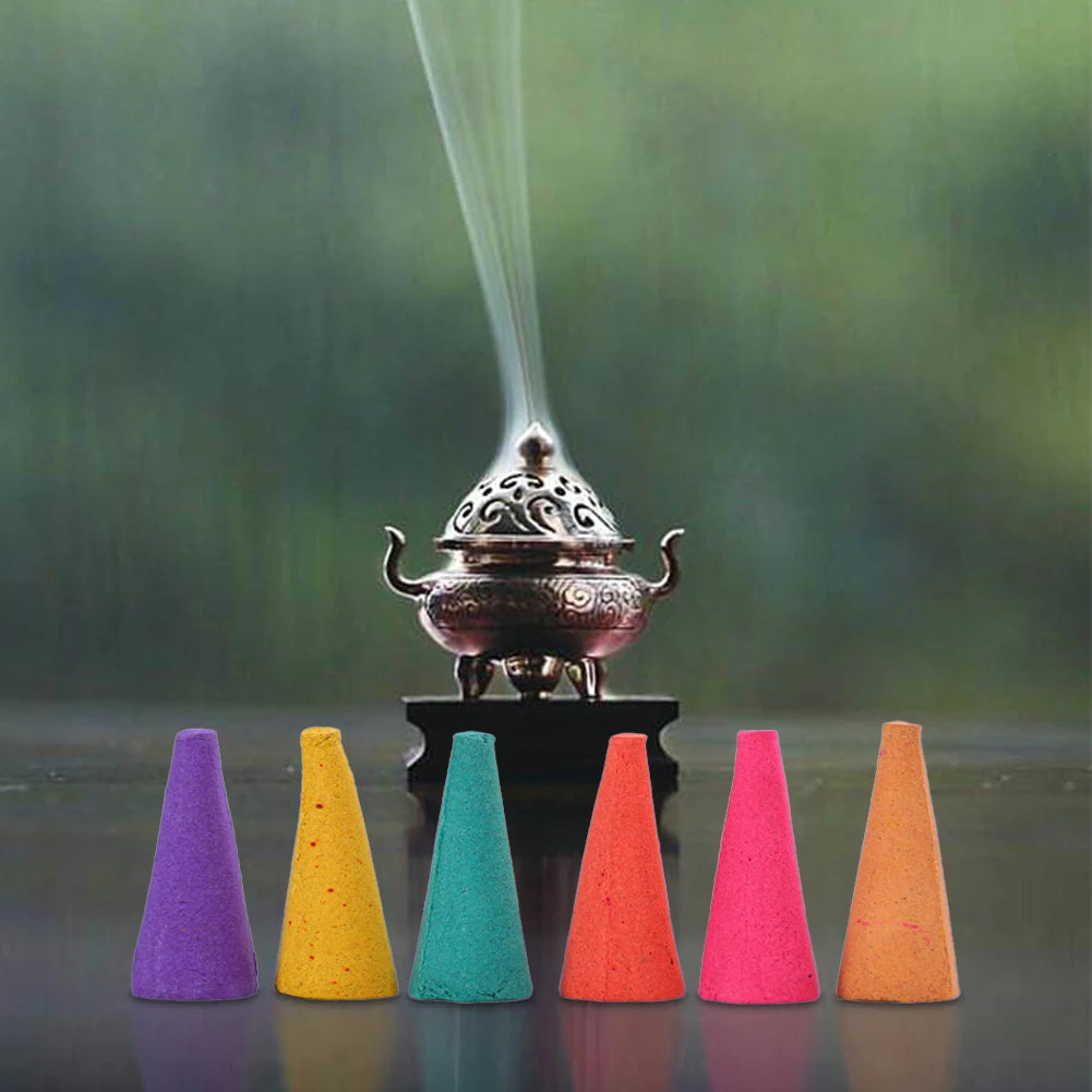 Scented Incense Cones Anxiety Relief Fragrance Incense Cones Natural Scents Granules Meditation Relaxation Sandalwood Cone Peaceful Pleasures Health and Wellness