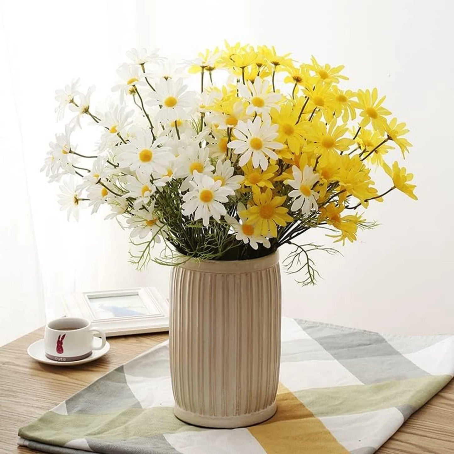 Silk Daisy Chrysanthemum Artificial Flower Bouquet – 1 or 3 Pcs
