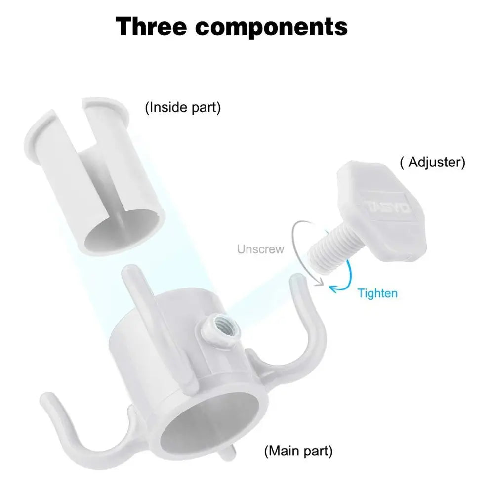 Outdoor Beach Umbrella Hooks Hanger Versatile Useful Sun Umbrella Storage Holder Wear-resistant Space-saving Four-corner Hook Peaceful Pleasures Health and Wellness
